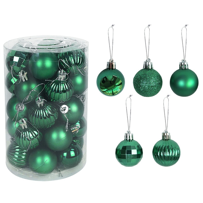 Colorful Christmas tree decoration balls set 3