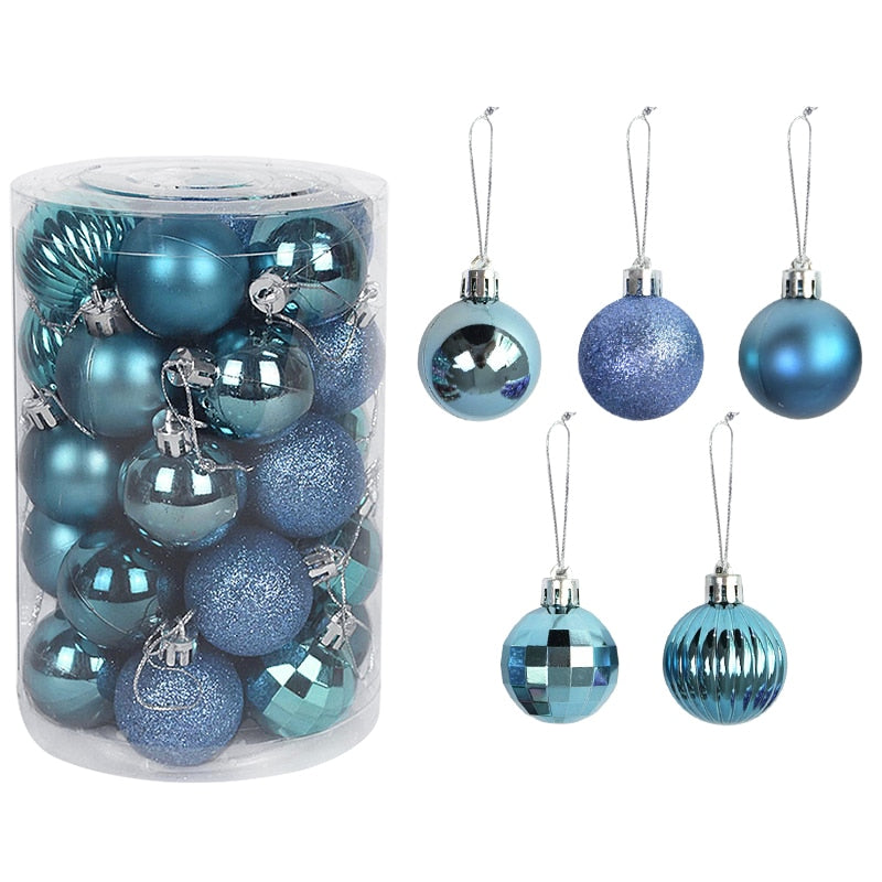 Colorful Christmas tree decoration balls set 5