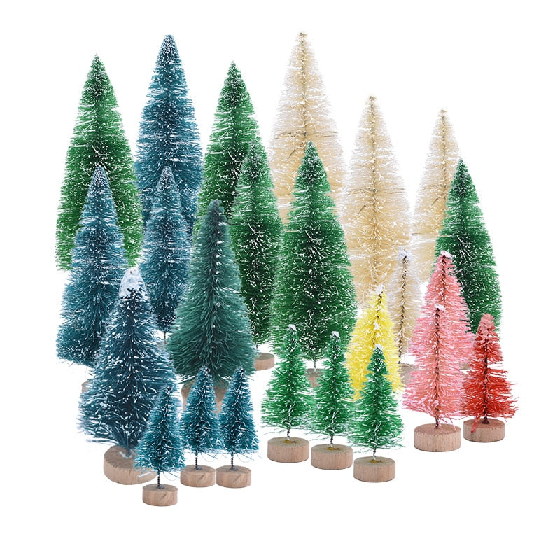 Colorful Christmas trees for your desk, set of 5 1