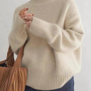 Women's Oversized Turtleneck Sweater Comfortable Cashmere