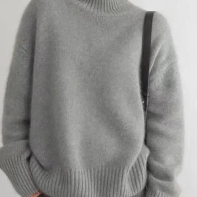 Women's Oversized Turtleneck Sweater Comfortable Cashmere