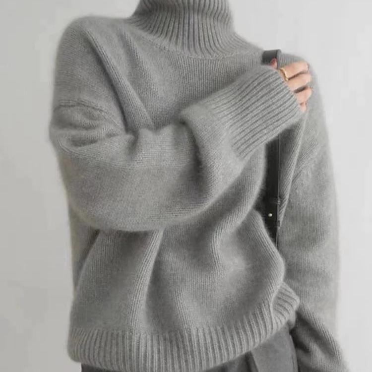 Women's Oversized Turtleneck Sweater Comfortable Cashmere