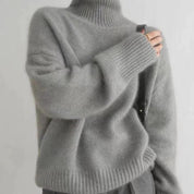 Women's Oversized Turtleneck Sweater Comfortable Cashmere