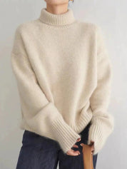 Women's Oversized Turtleneck Sweater Comfortable Cashmere