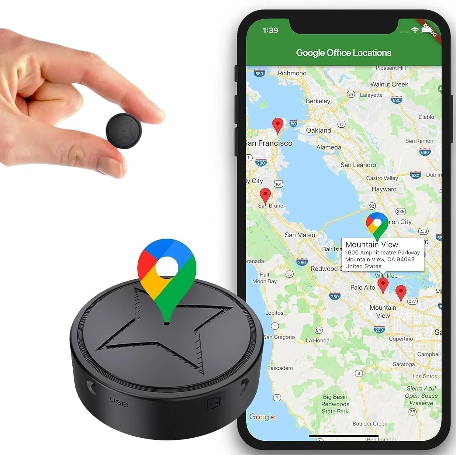 Compact Magnetic GPS Tracker for Car, Real-Time Vehicle GPS Tracking Device with Long Battery Life and Strong Magnet 0