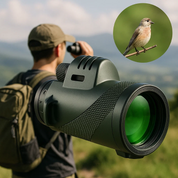 Compact monocular with 45x ultra-zoom | HD lens, lightweight and perfect for hiking, birdwatching and sporting events 0