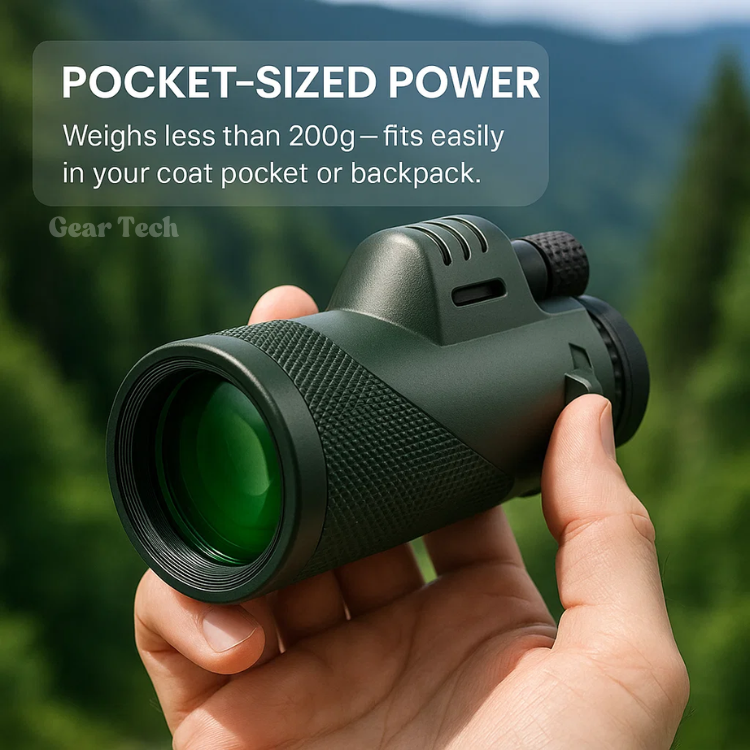 Compact monocular with 45x ultra-zoom | HD lens, lightweight and perfect for hiking, birdwatching and sporting events 2