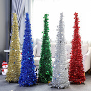 Creative Christmas tree decoration with garlands 2