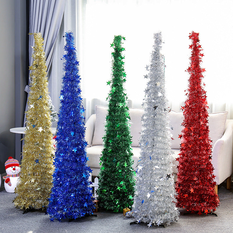 Creative Christmas tree decoration with garlands 2