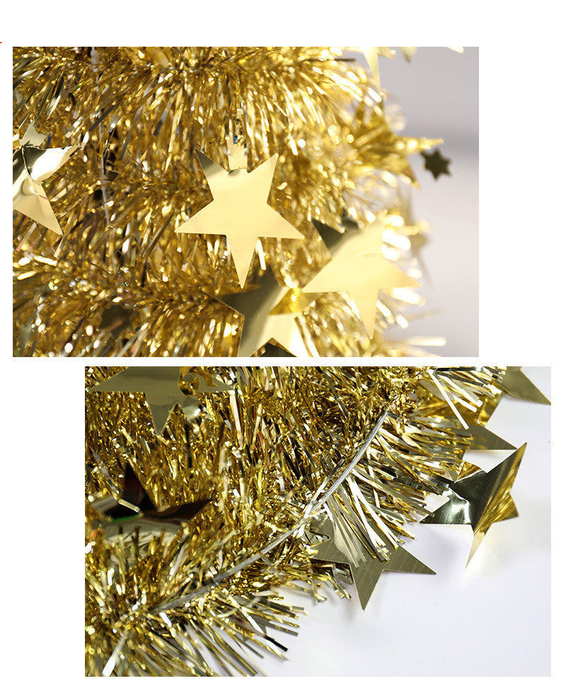 Creative Christmas tree decoration with garlands 8