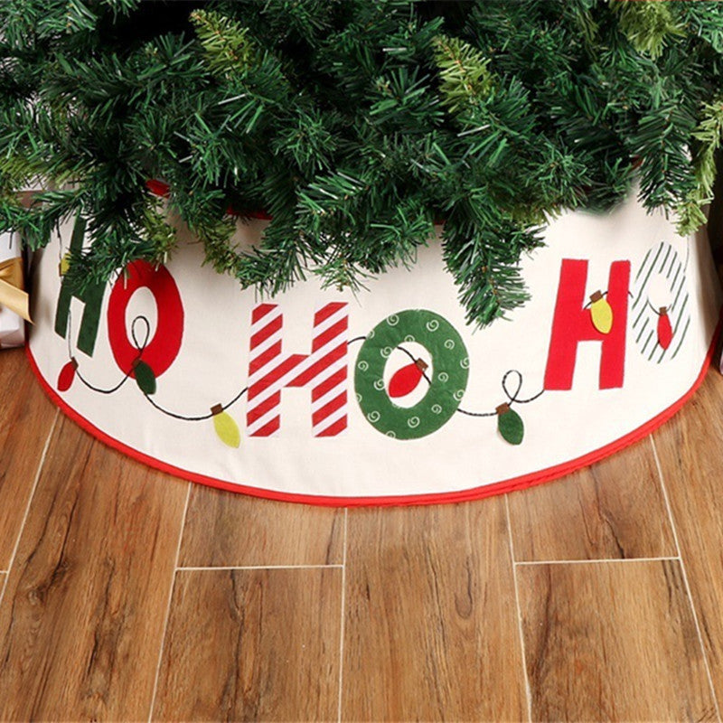 Creative Letters Christmas Tree Skirt Home Decorations 1