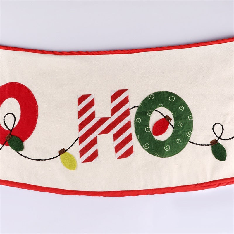 Creative Letters Christmas Tree Skirt Home Decorations 4