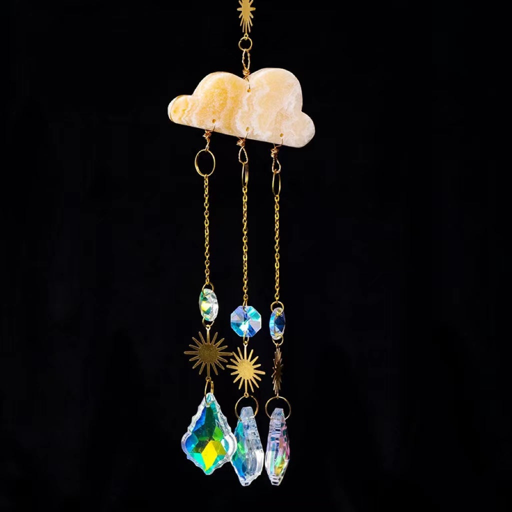 Crystal Sky Suncatcher Wind Chime Christmas Pendant Pendant Chain 2