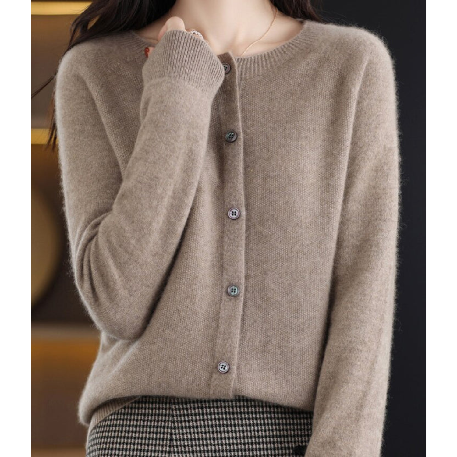 DANIELLE | Women's O-Neck Cardigan 11