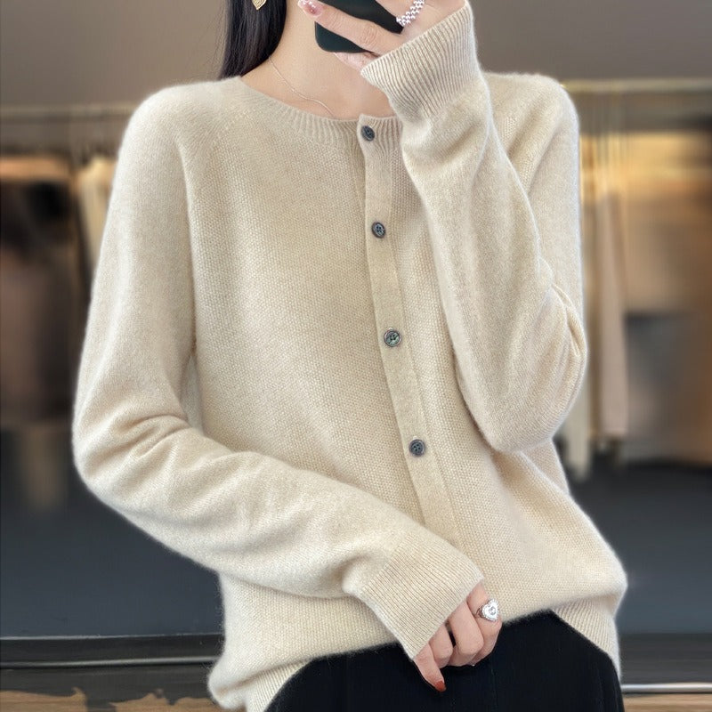 DANIELLE | Women's O-Neck Cardigan 12