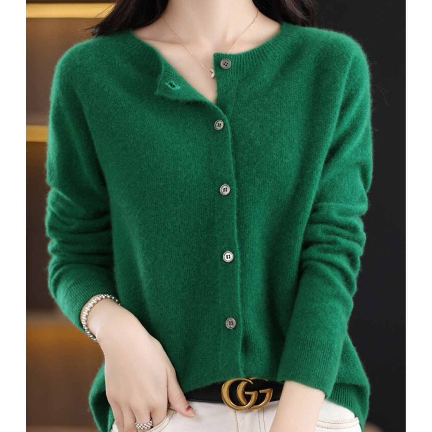DANIELLE | Women's O-Neck Cardigan 4