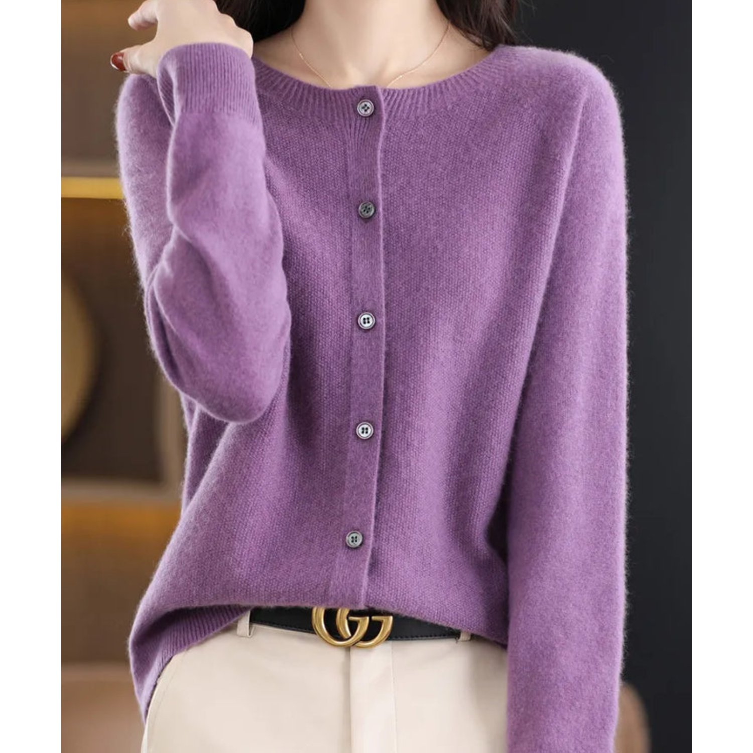 DANIELLE | Women's O-neck cardigan 14