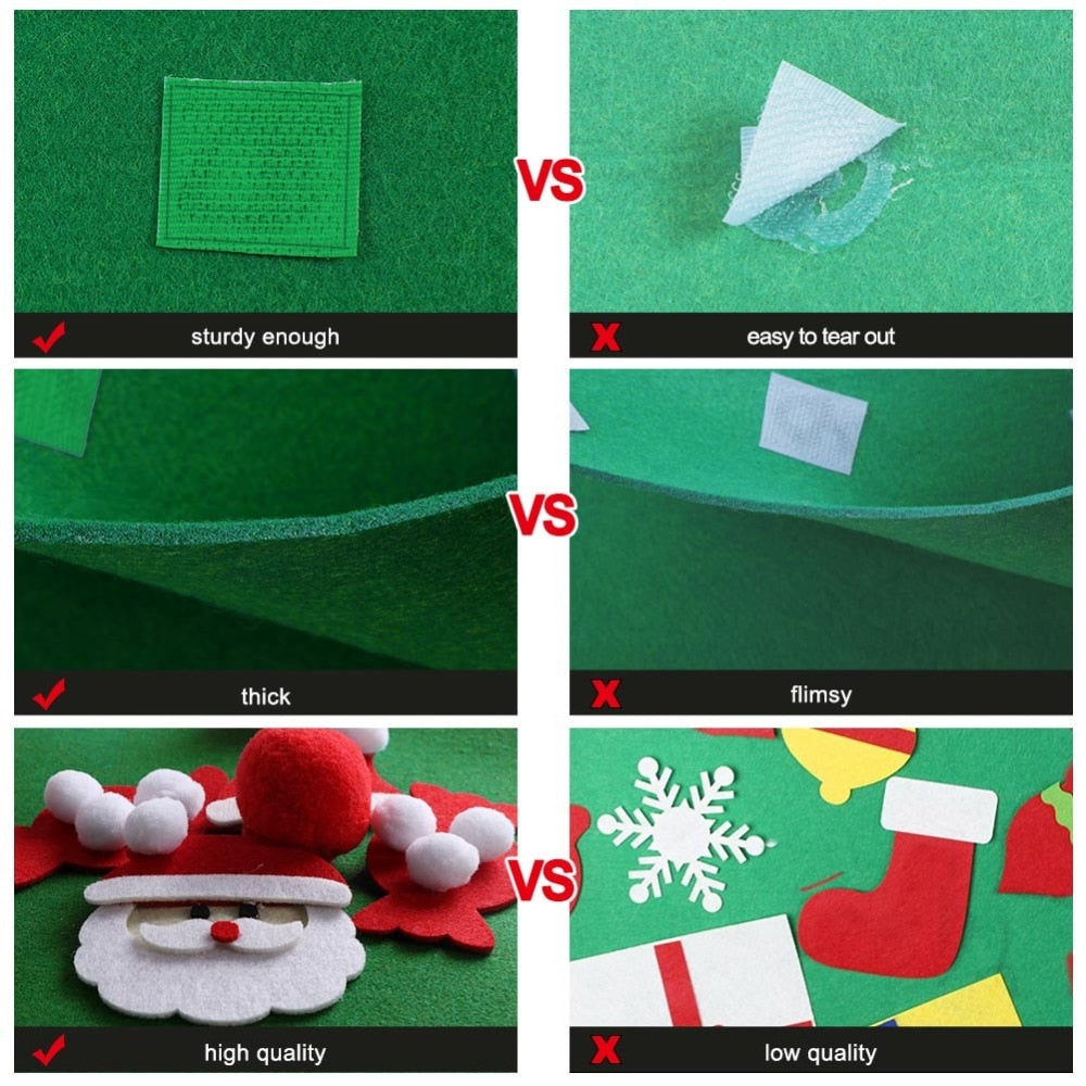 DIY felt wall hanging for Christmas trees 4