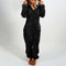 Dahlia | Elegant long fleece jumpsuit with hood 1