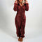 Dahlia | Elegant long fleece jumpsuit with hood 2