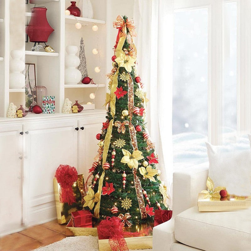 Decorative foldable colorful spiral Christmas tree 1