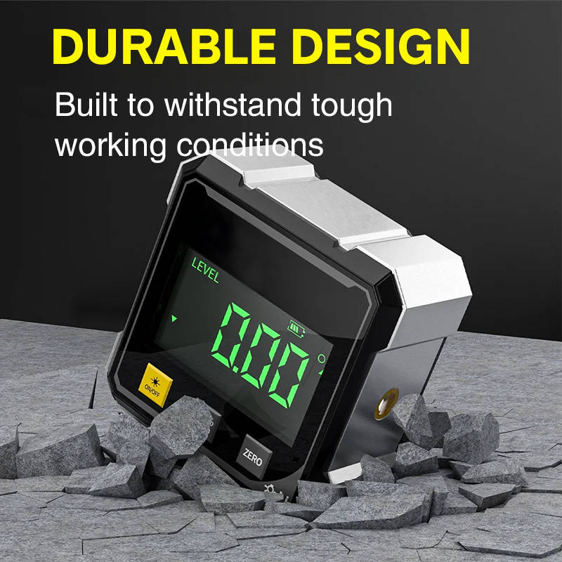 Digital Angle Finder Tool with Laser Level, Magnetic Grip, and USB Rechargeable Battery – Accurate Angle Measuring Tool 3