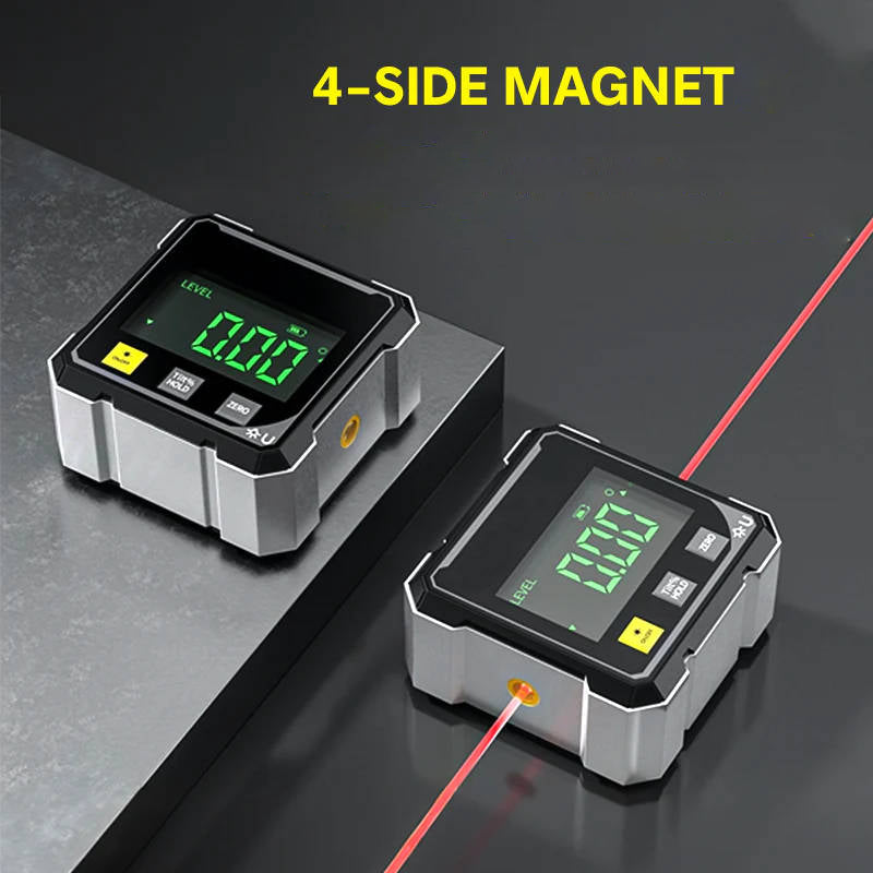 Digital Angle Finder Tool with Laser Level, Magnetic Grip, and USB Rechargeable Battery – Accurate Angle Measuring Tool 4