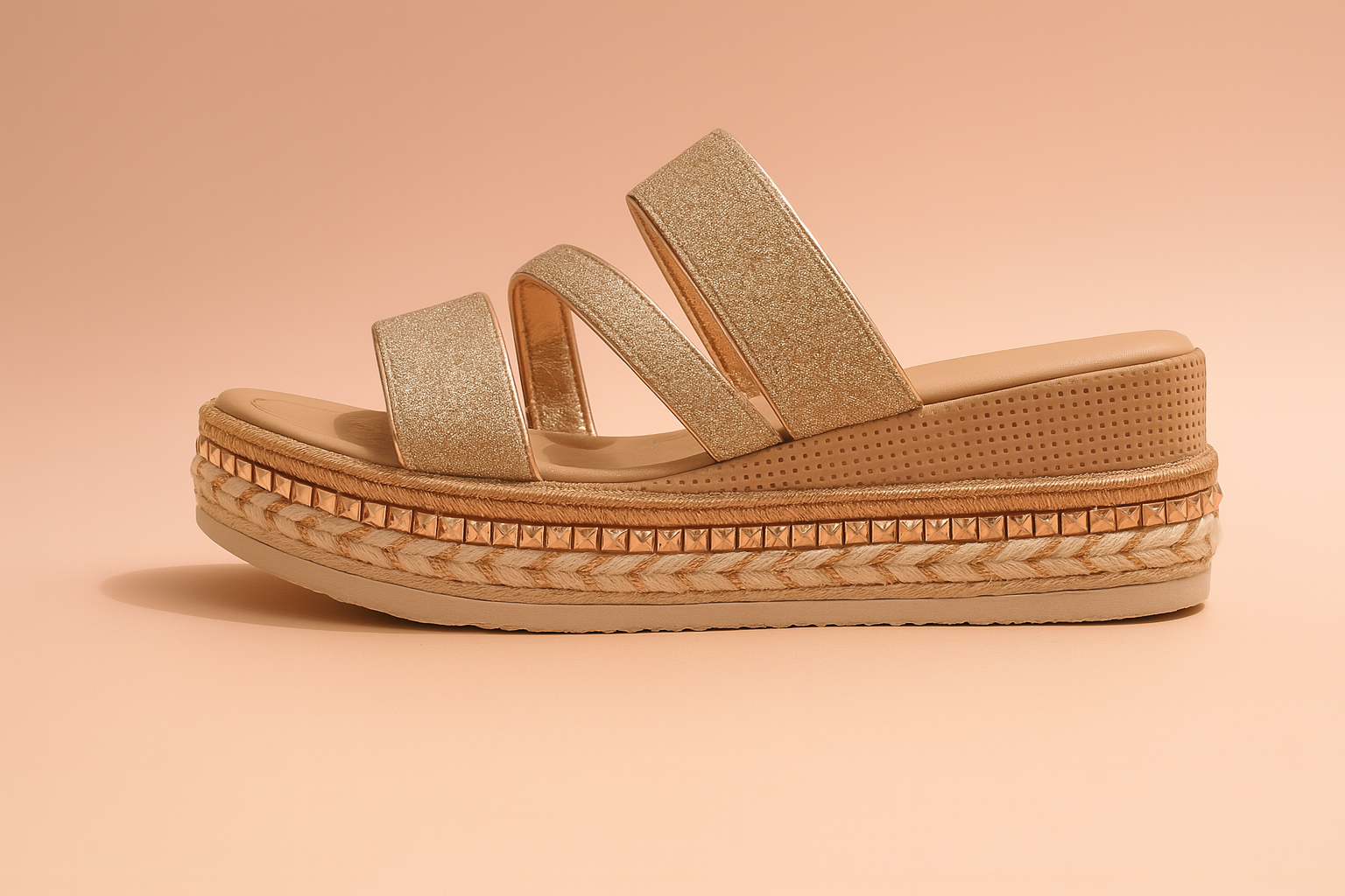 Dominika | Shiny platform sandals 0