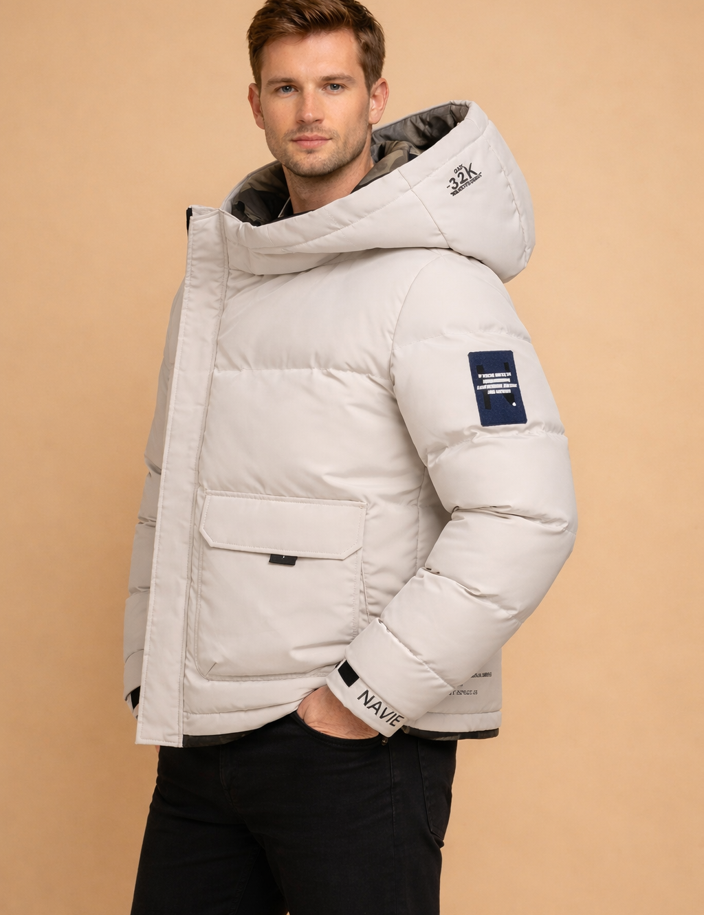 Dorian | Men's modern hooded winter jacket with urban style 1