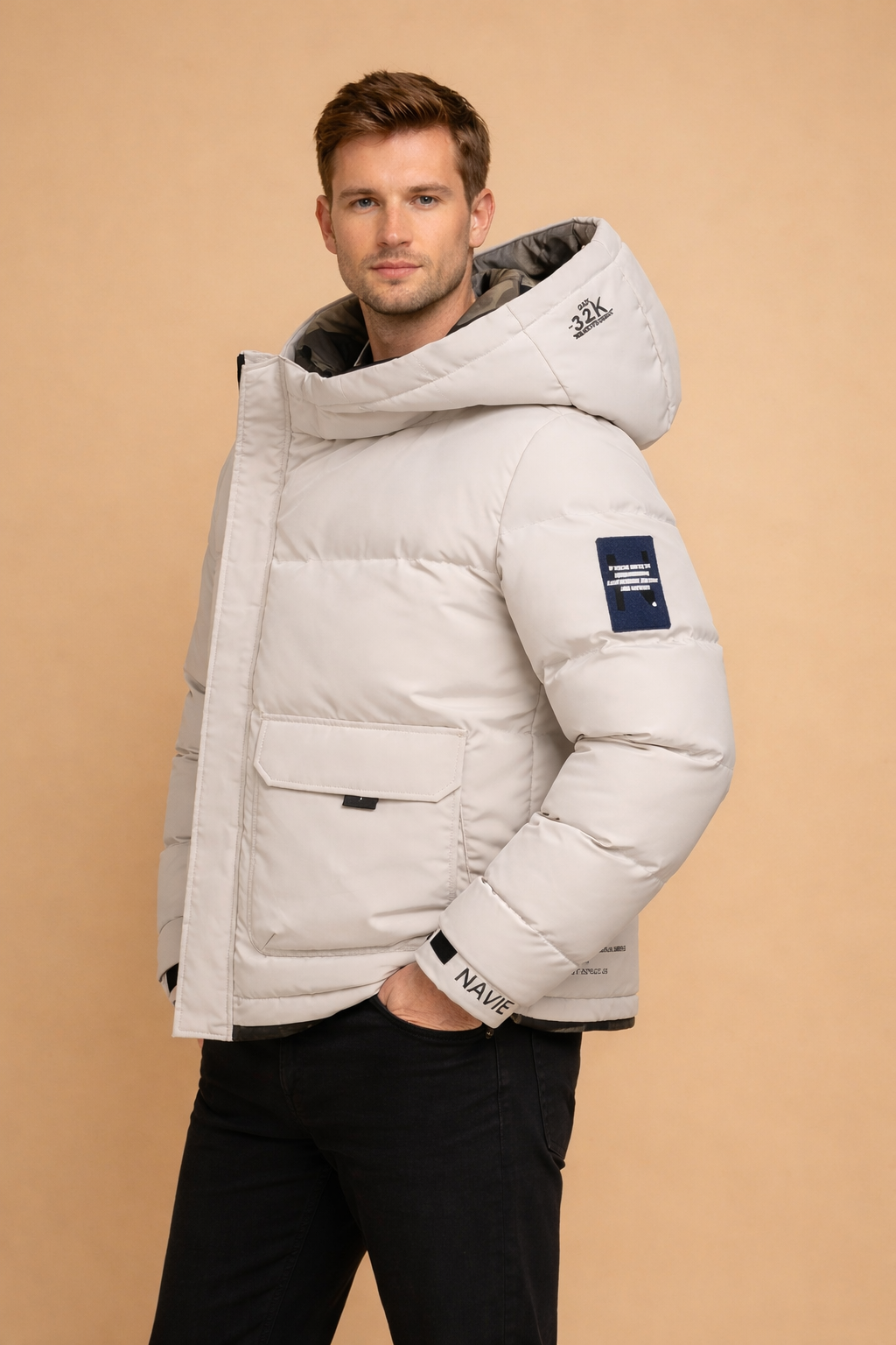 Dorian | Men's modern hooded winter jacket with urban style 1