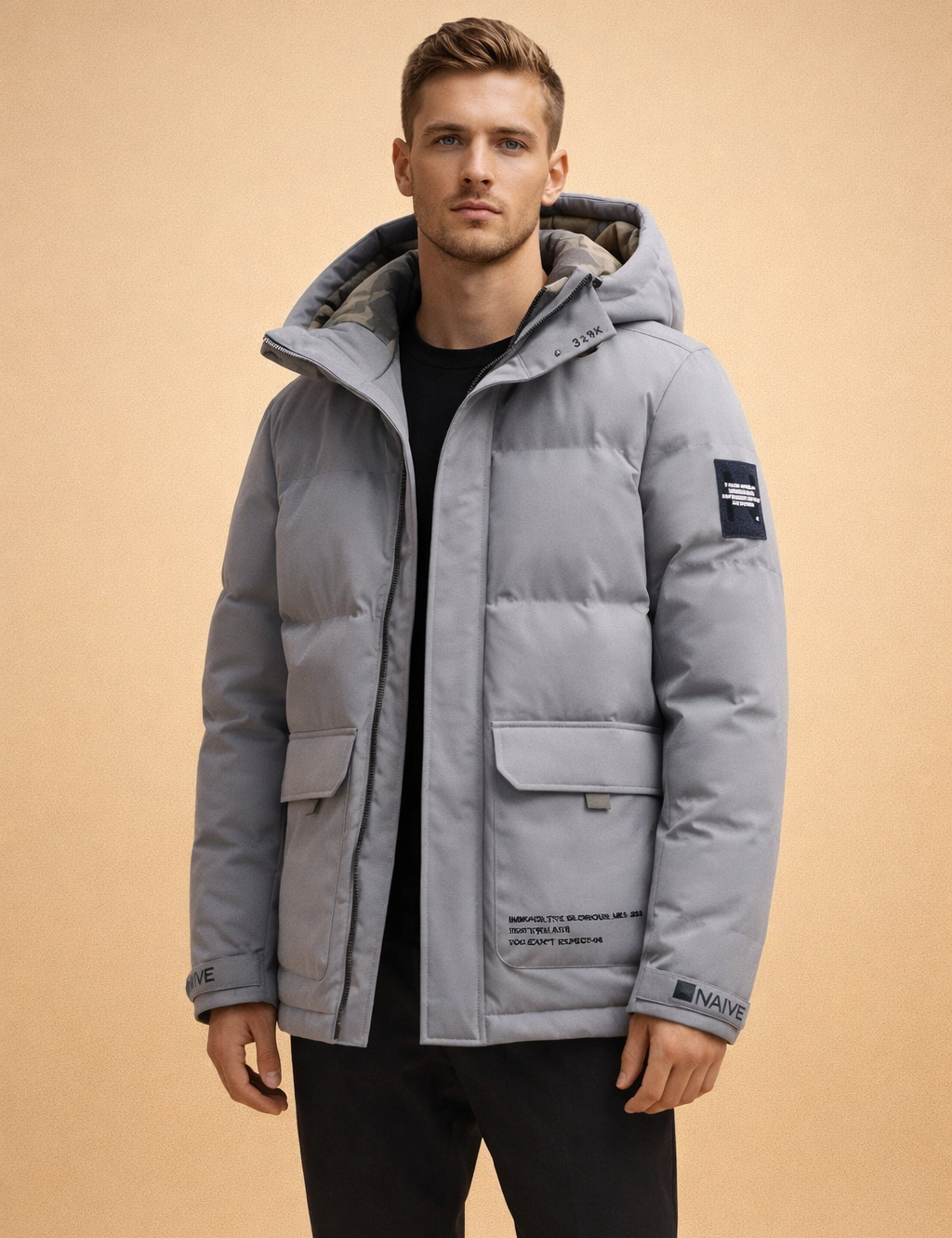 Dorian | Men's modern hooded winter jacket with urban style 4