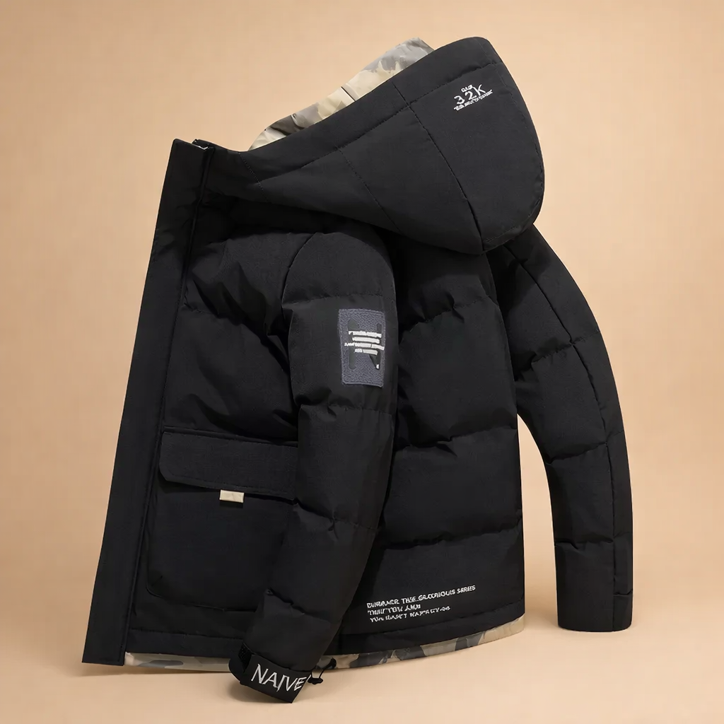 Dorian | Men's modern hooded winter jacket with urban style 5