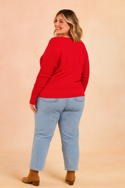 Dorota | Oversized V-neck sweater 1