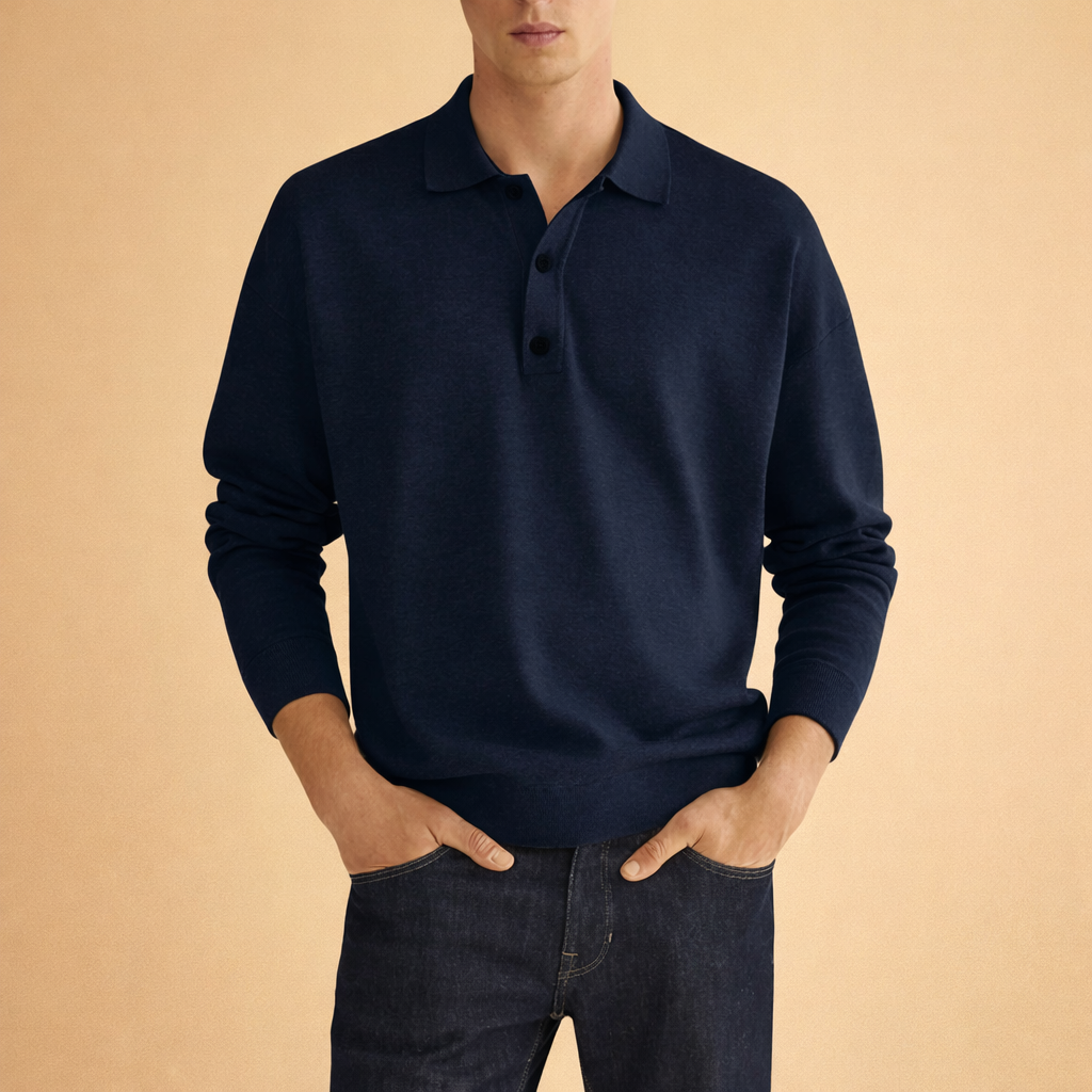 Draco | Men's Long Sleeve Polo Shirt 6