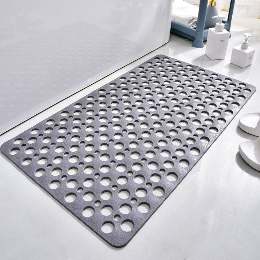 Duschmatte mit Saugnäpfen | Antibakterielles PVC| Sicherer Halt, mit Wasserablauf | SafeBath 0