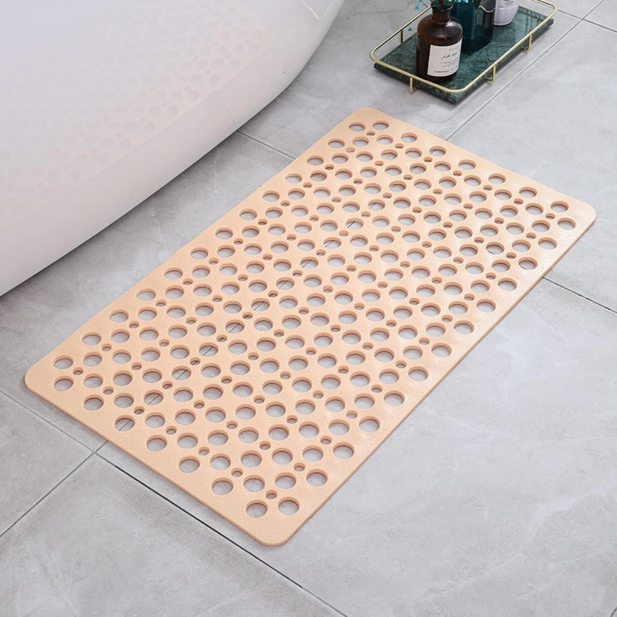 Duschmatte mit Saugnäpfen | Antibakterielles PVC| Sicherer Halt, mit Wasserablauf | SafeBath 5