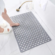 Duschmatte mit Saugnäpfen | Antibakterielles PVC| Sicherer Halt, mit Wasserablauf | SafeBath 7