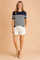 EDITH | Striped short-sleeved top 0