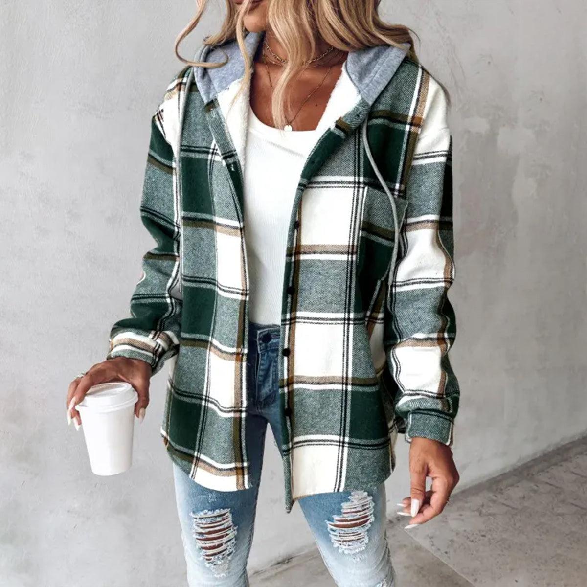 EMILY | Checkered Casual Transitional Jacket Autumn Jacket for Women 0