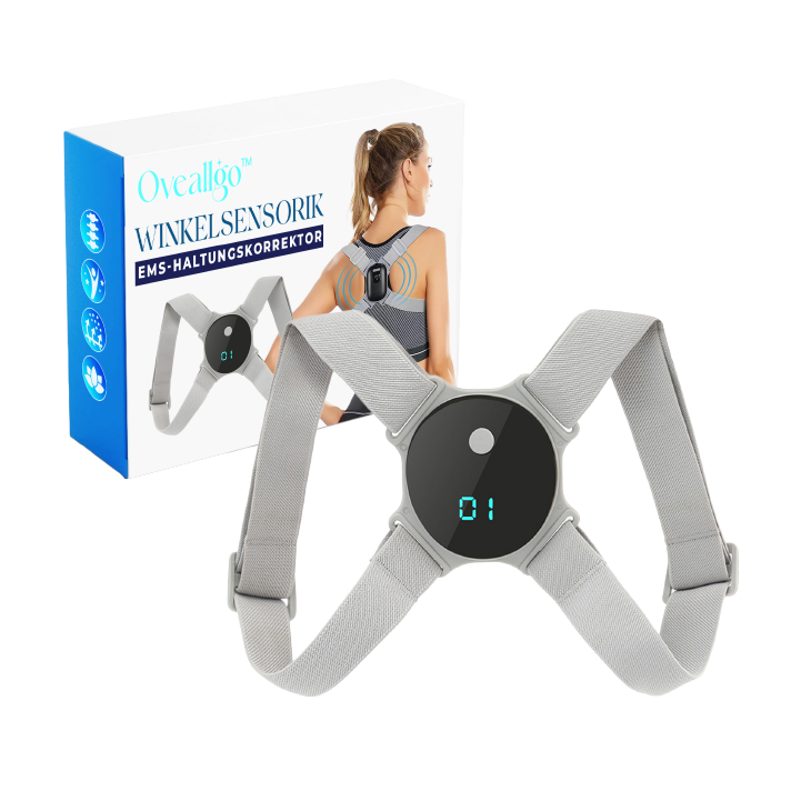 EMS-Haltungskorrektor | Winkelsensorik mit Vibrationsfeedback | Verstellbare Gurte | Postrafit 0