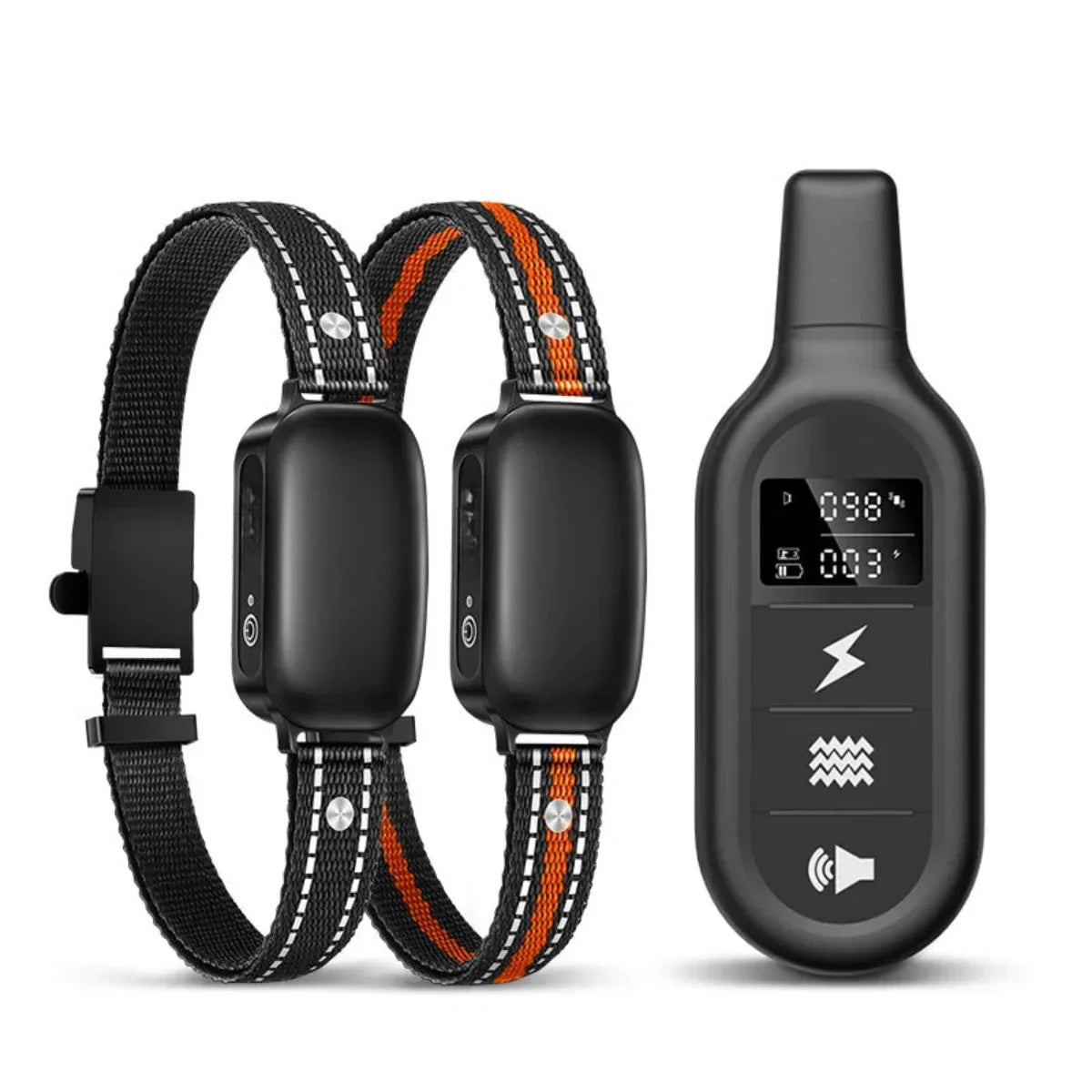 Electric dog training collar with remote control, waterproof, 16 adjustable shock levels, 1000 m range, beep and vibration modes 2