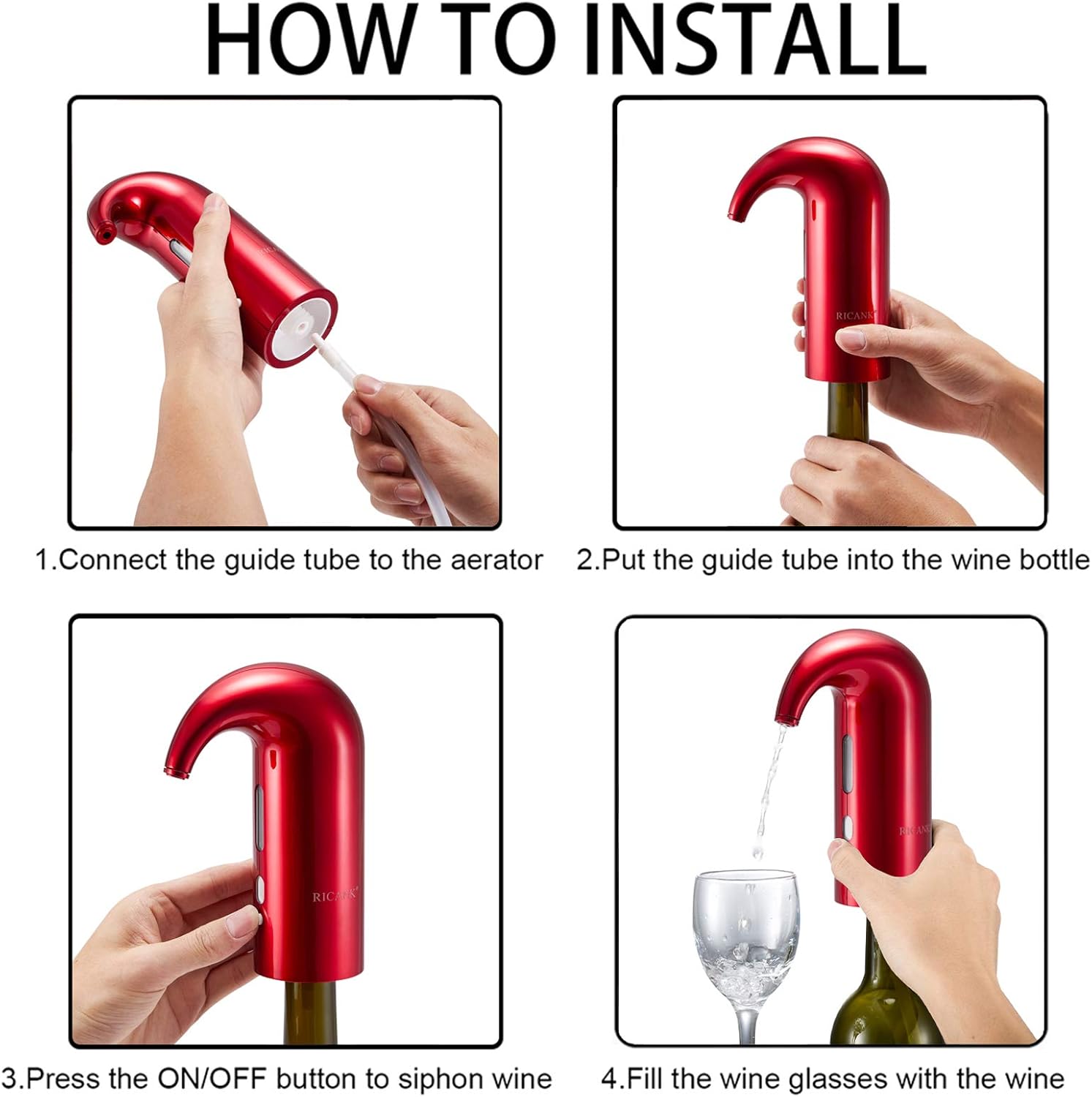 Electric wine aerator dispenser 6