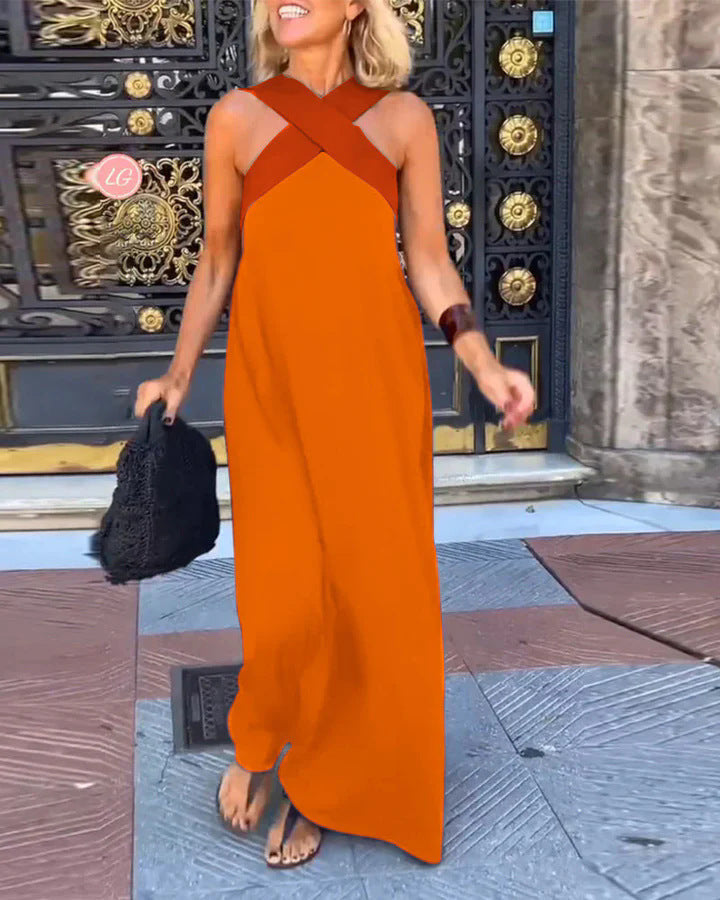 Elegant Crossed Maxi Dress for Women - Breezy and Comfortable Summer Style 4