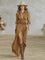 Elegant Long Belted Dress with Pleated Lapels for Women 3