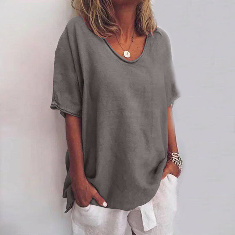 Elegant Loose Blouse for Women - Comfortable Summer Top 1