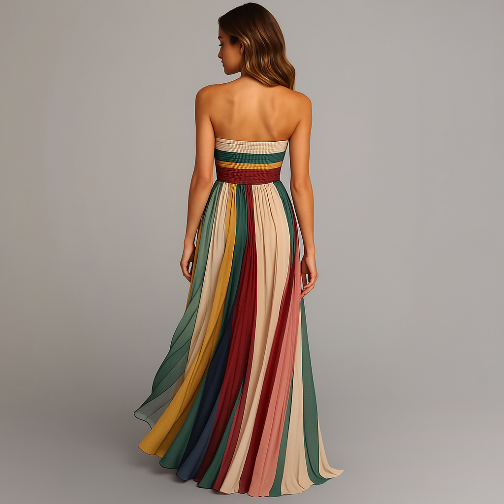 Elegant Strapless White Maxi Dress for Women - Flattering Long Dress for Casual Summer Outings 3