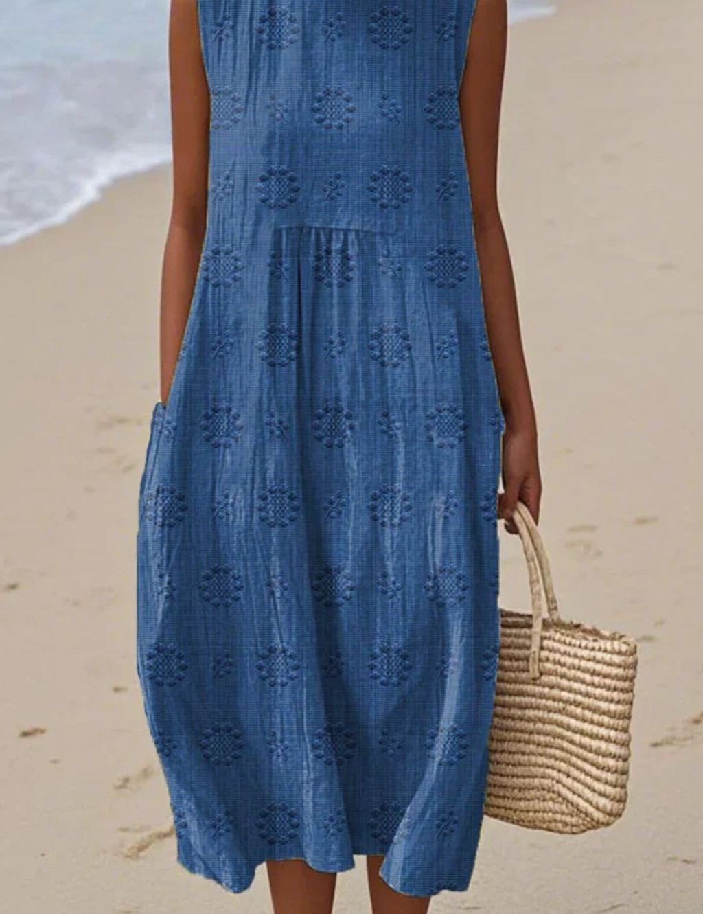 Elegant Summer Dress for Women - Flattering White Sleeveless Embroidered Formal Dress 2