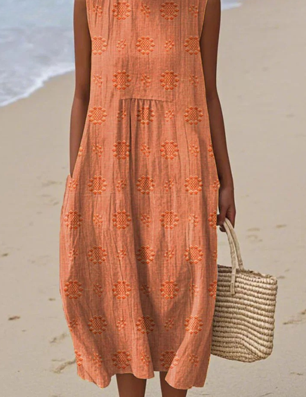 Elegant Summer Dress for Women - Flattering White Sleeveless Embroidered Formal Dress 3