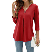 Elegant V-Neck Women's Top for Casual and Semi-Formal Wear, Flattering Silhouette, Lightweight Comfort 5