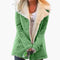 Elegant Women's Button-Up Jacket with Wide Collar and Pockets for Winter 0
